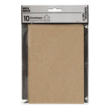 Creativ company envelopes, envelope size 11.5x16 cm, 110 gr, natural, 10 pieces in a box