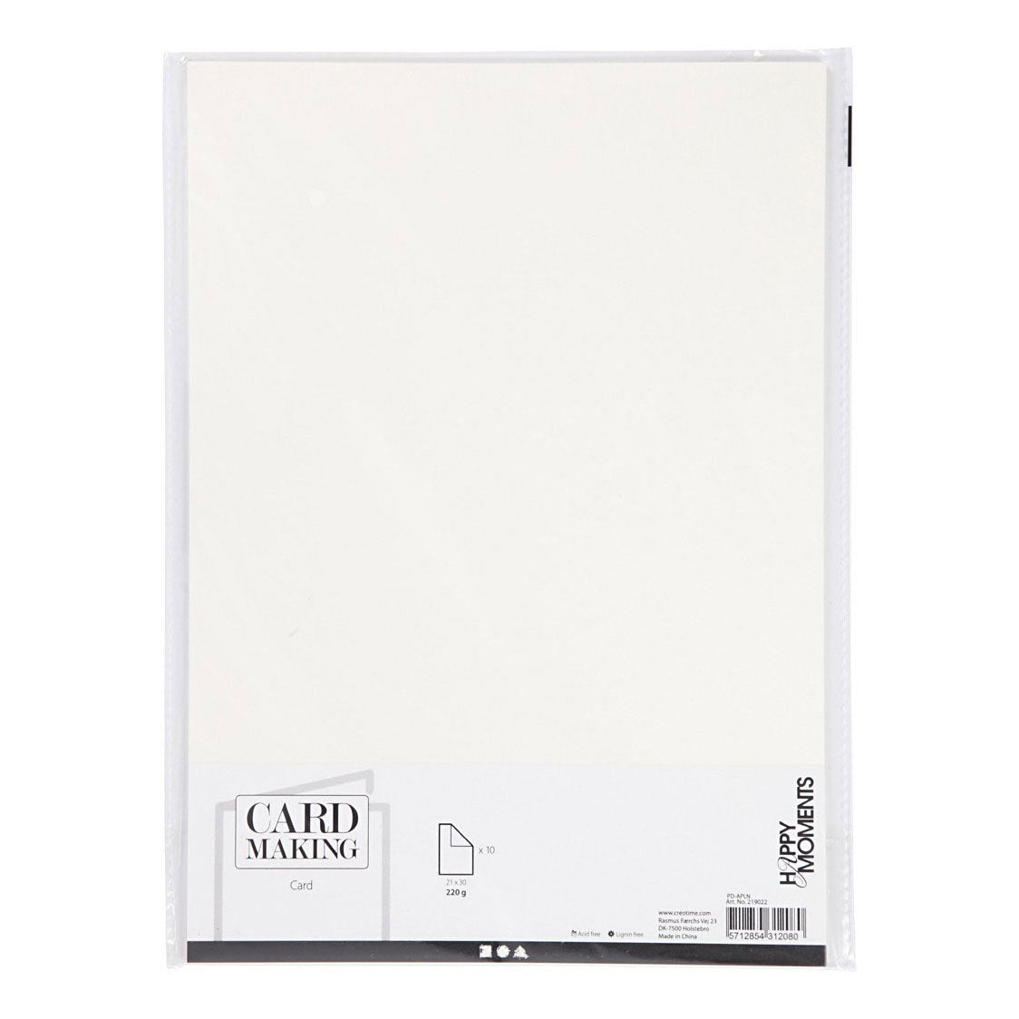 Creativ company cardboard, A4, sheet 210x297 mm, 220 gr, light red, 10 pieces 1 box