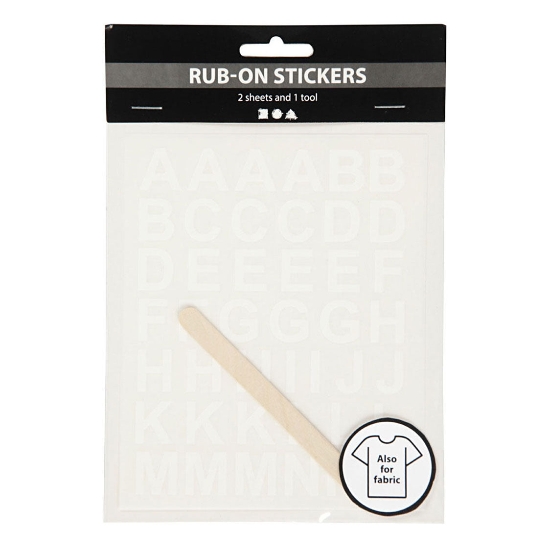 Creativ Company Rub-On Stickers Letters and Numbers White, 2 Fellings