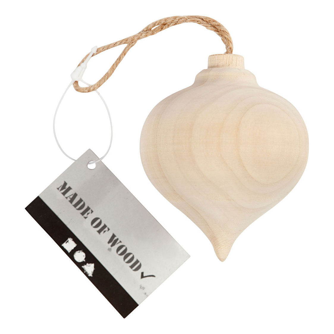 Creativ Company Pendant Pointed Wooden Christmas Ball