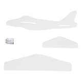 Creativ company airplanes, l: 19 cm, w: 17.5 cm, white, 2 pieces in 1 box