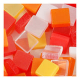 Creativ company mini mosaic, size 5x5 mm, thickness 2 mm, red orange harmony, 25 g 1 box