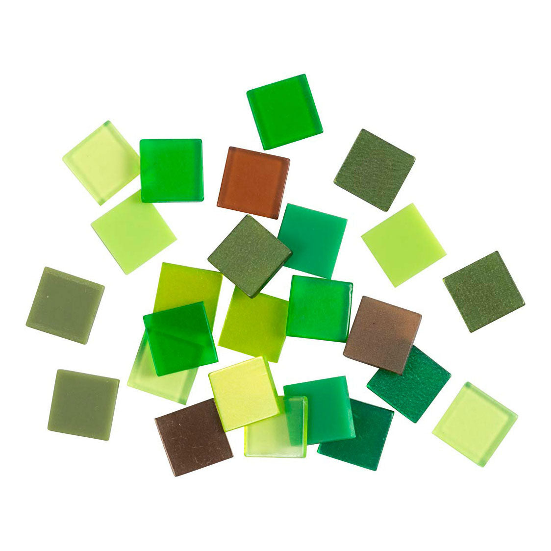 Creativ Company Mini Mosaic Green Glitter 10x10mm, 25 grams