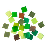 Creativ Company mini mosaic green glitter 10x10mm, 25 grams