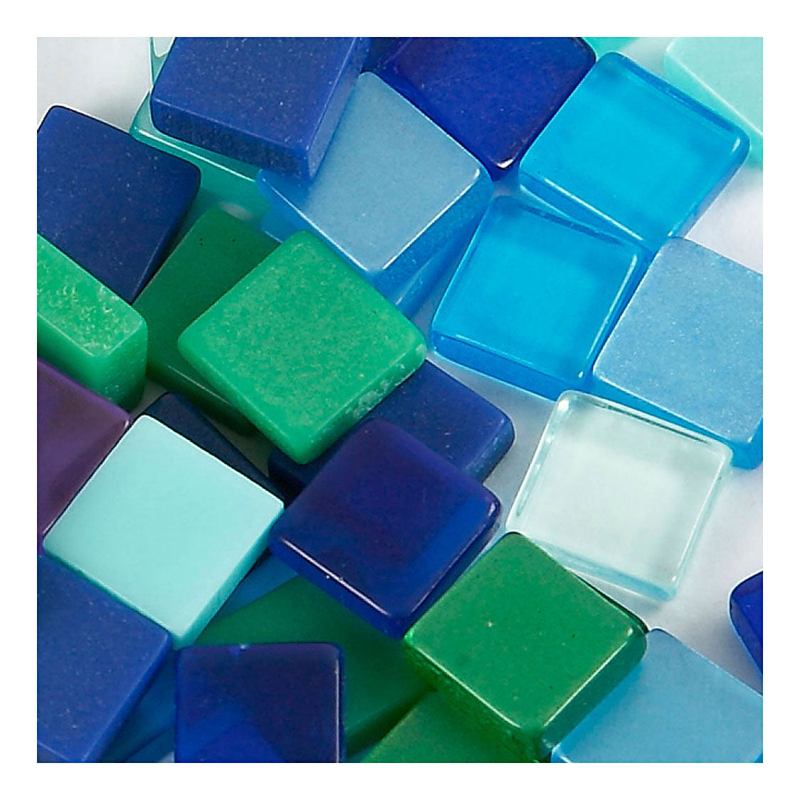 Creativ company mini mozaiek blauw groen 5x5mm, 25 gram