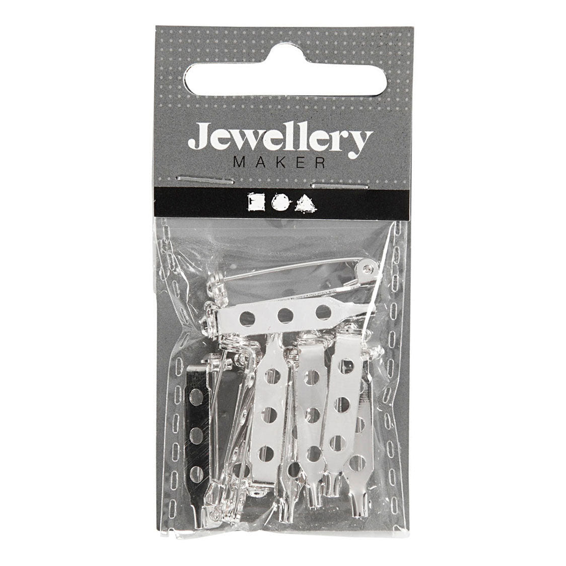 Firma Creativ Broochpeld Silver -Silver 25 mm, 10st.
