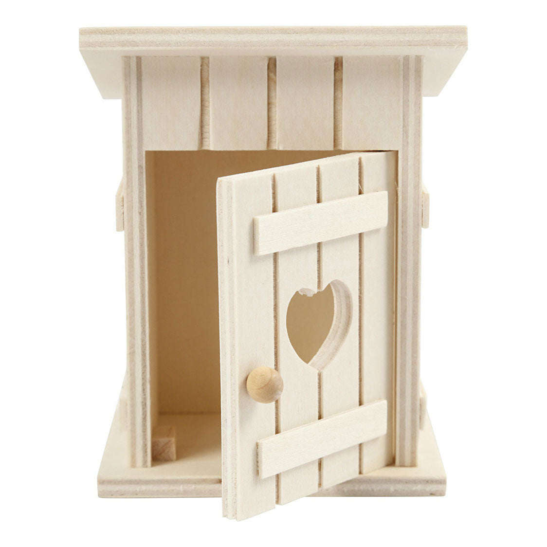 Creativ Company Wooden Mini Toilethus, 6,5x6,5x8 cm