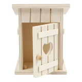 Creativ Company Wooden Mini Toilethus, 6,5x6,5x8 cm