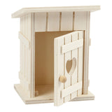 Creativ Company Wooden Mini Toilethus, 6,5x6,5x8 cm