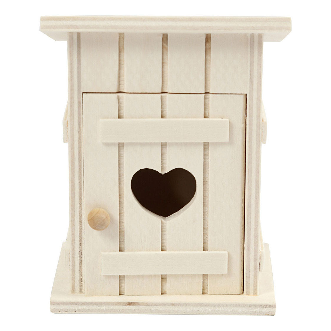 Creativ Company Wooden Mini Toilethus, 6,5x6,5x8 cm