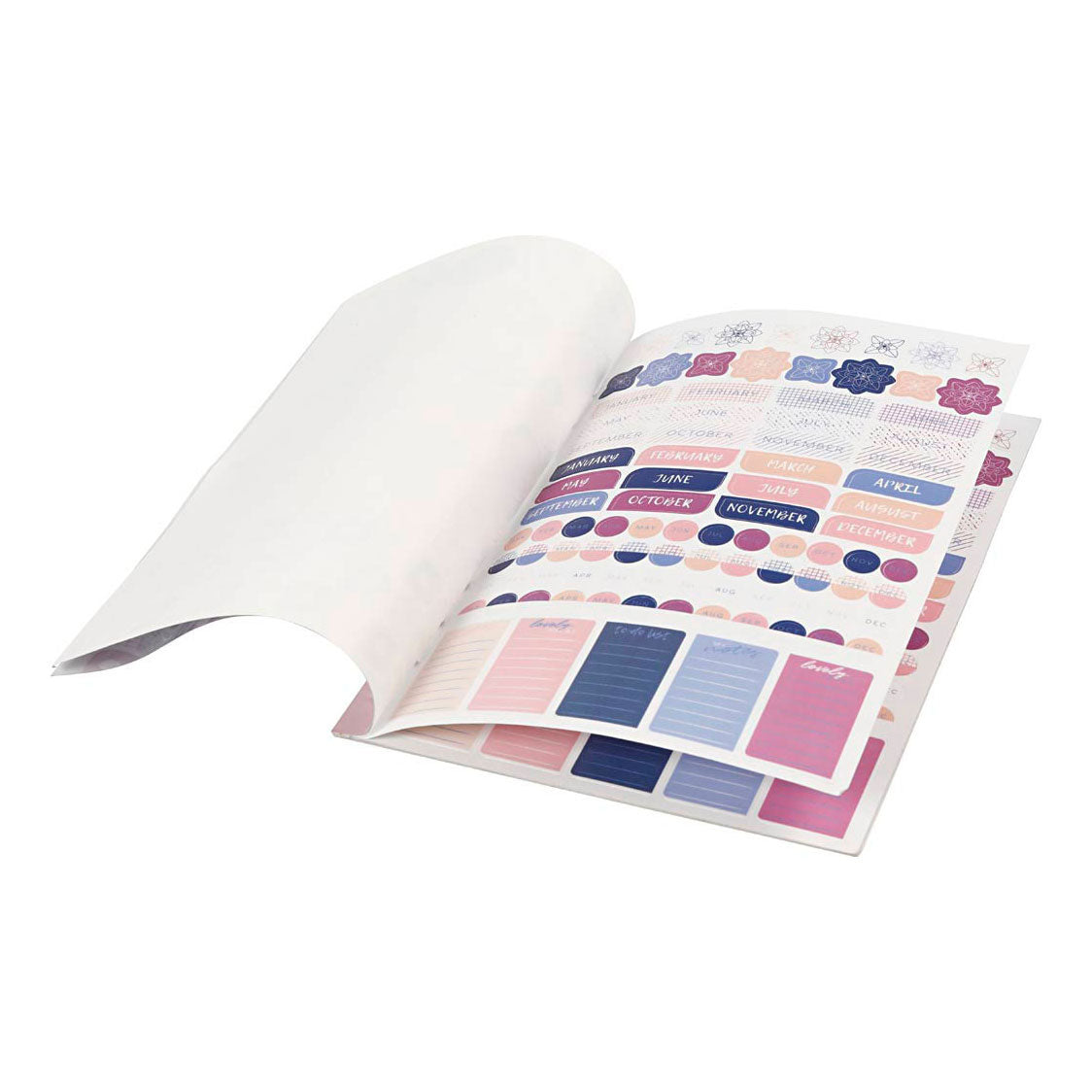 Creativ Company Stickerboek Bloemen A5 for planlegger, 578st.
