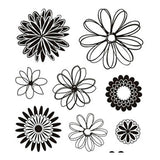 Creativ company silicone stamps, flowers, sheet 11x15.5 cm, 1 sheet