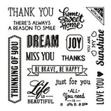 Creativ company silicone stamps, English text, sheet 11x15.5 cm, 1 sheet