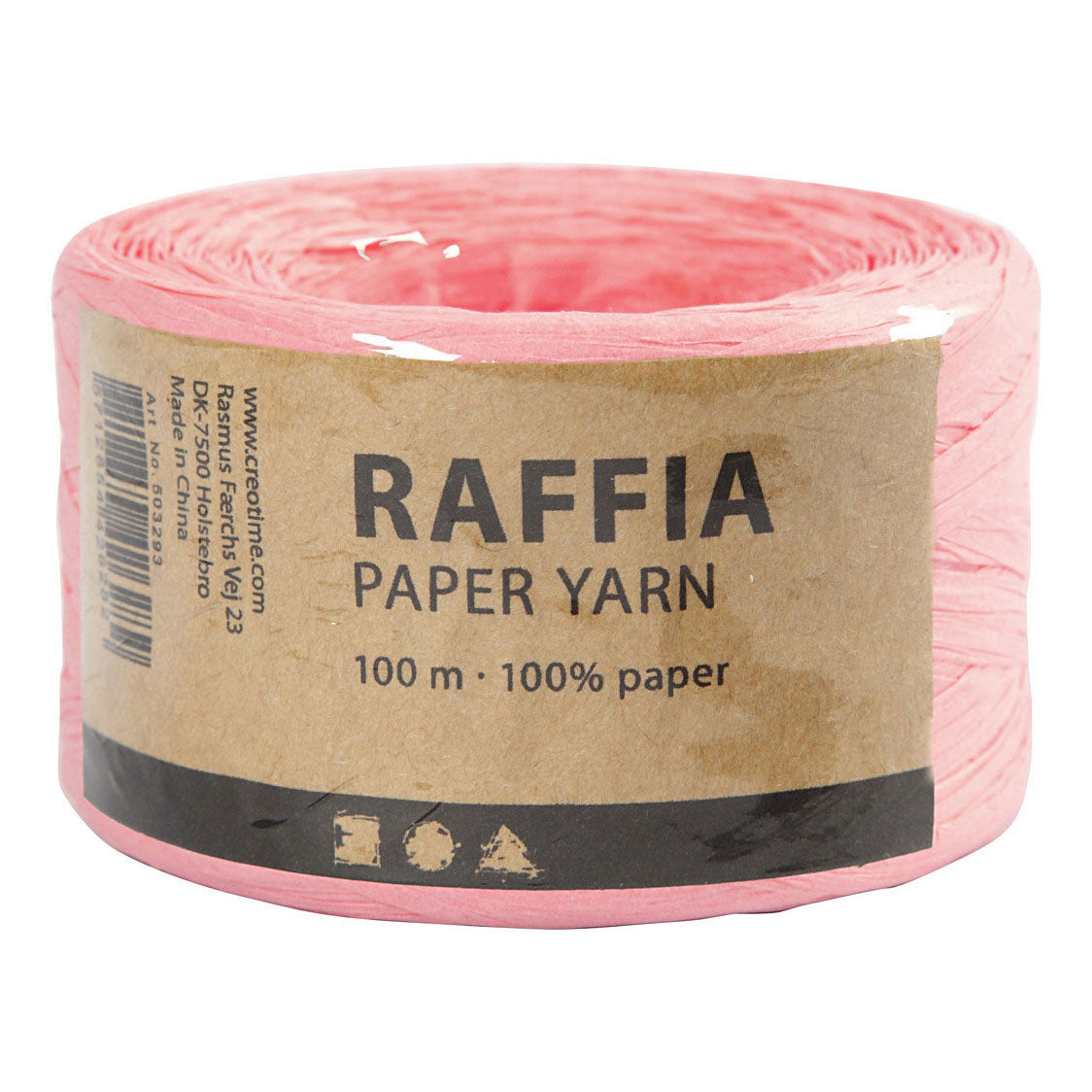 Creativ Company Paper Raffia Yarn Light Pink, 100m