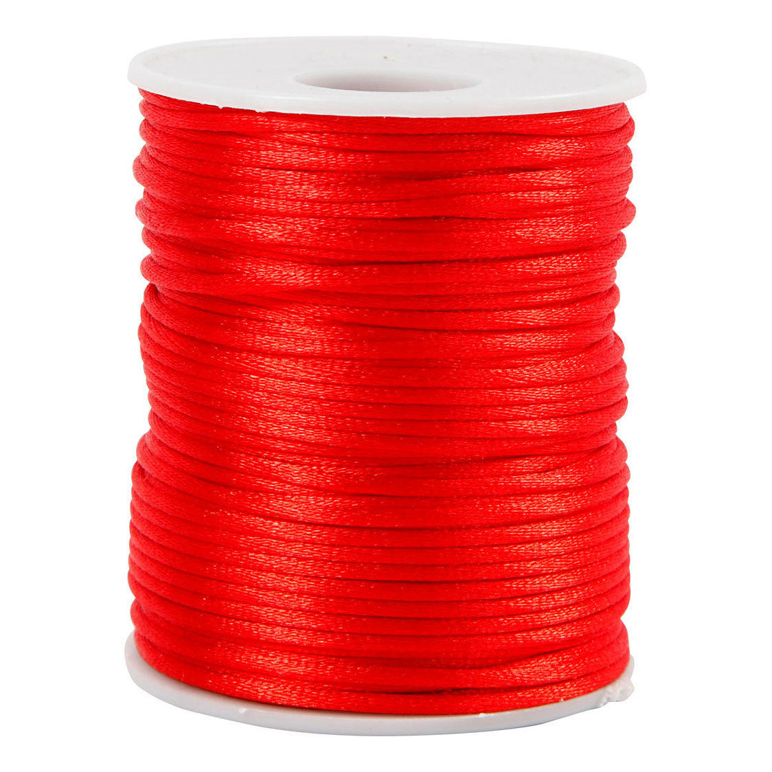 Corda satin cuideachta Creativ, tiús 2 mm, dearg, 50 m 1 rolla