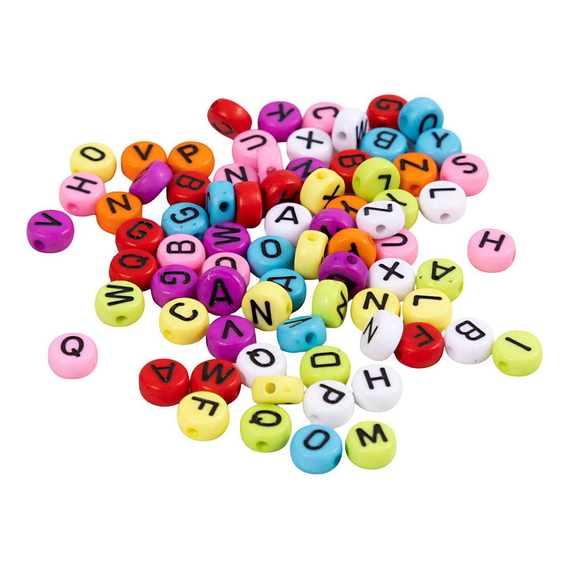 Creativ Company Round Letter Beads Various colors, 25 grams