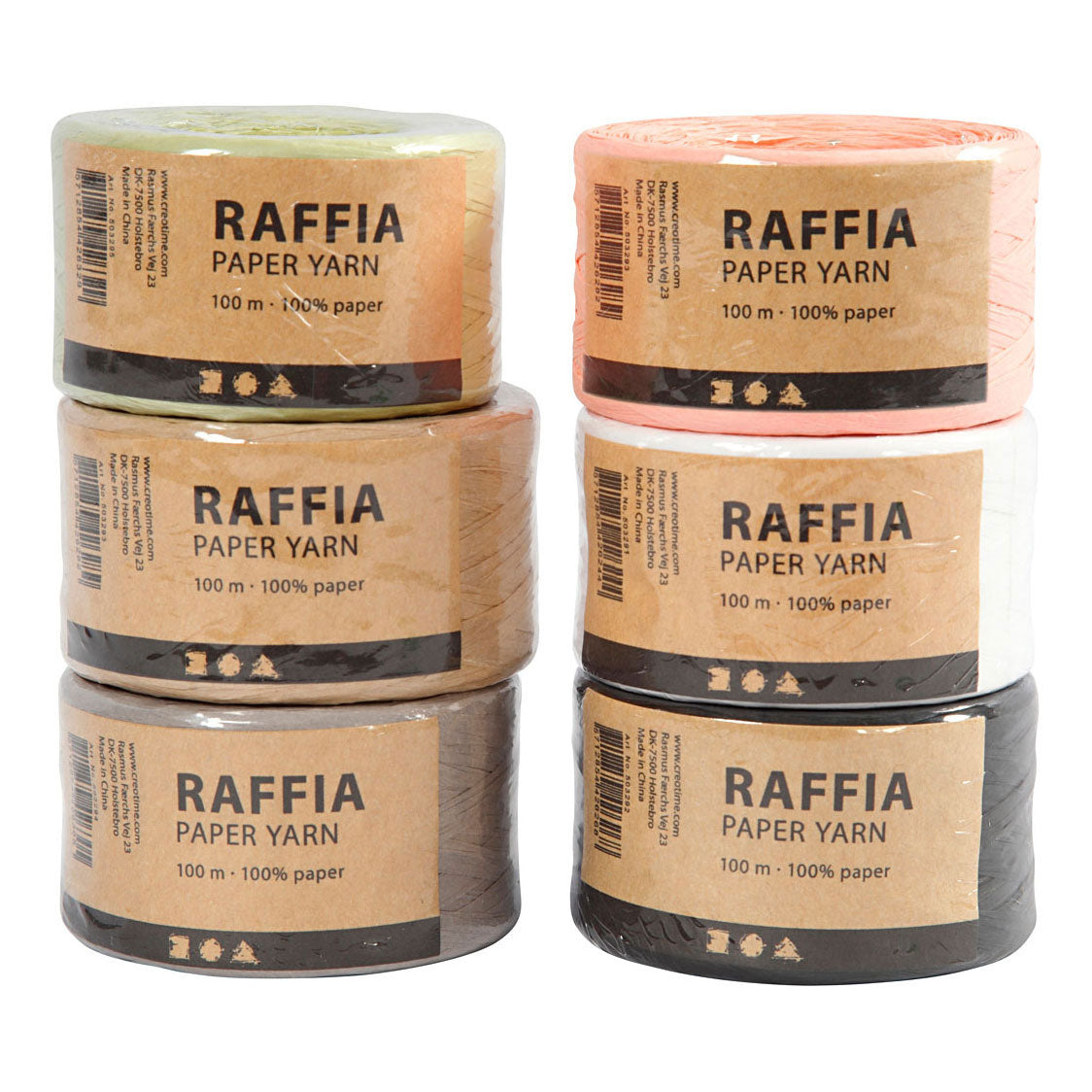 Creativ Company Paper Raffia Yarn različne barve, 6x100m