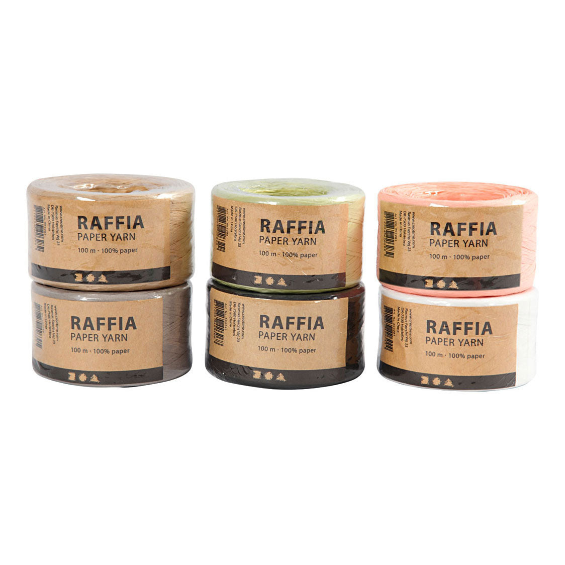 Creativ Company Paper Raffia Yarn različne barve, 6x100m