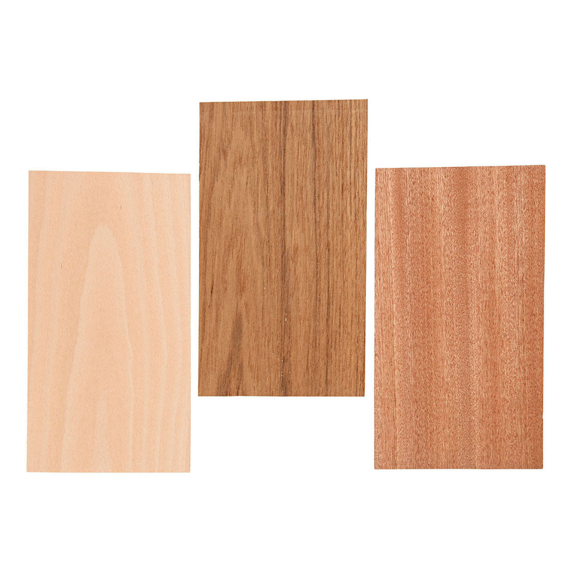 Creativ Company Bamboo Veneer Beech Eiken Mahonie, 3 sheets