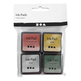 Createv Company Stamp Ink Gold Lime Green Božič Red Silver, 4st.