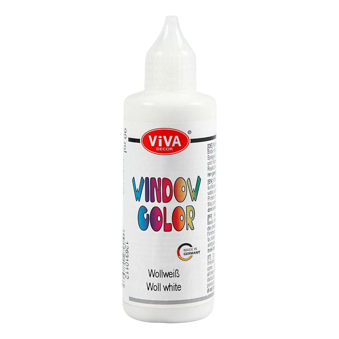 Creativ Company okenske barvne nalepke in steklena barva bela, 90ml