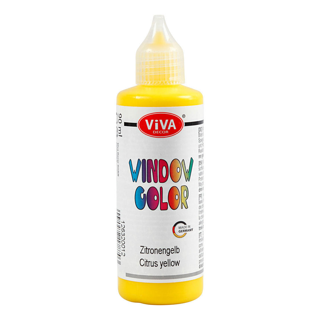 Creativ Company okenske barvne nalepke in steklena barva rumena, 90ml