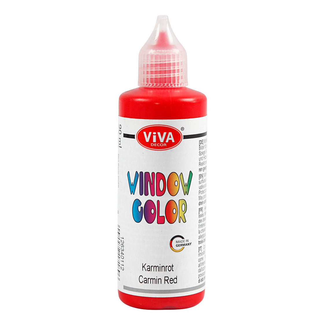 Creativ Company Okenske barvne nalepke in steklena barva - Charmine Rood, 90ml