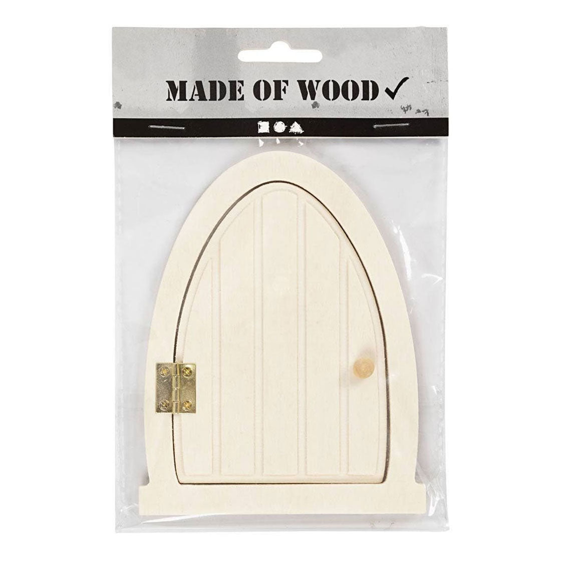 Creativ Company wooden miniature door with hinges, 13x10cm