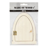 Creativ Company wooden miniature door with hinges, 13x10cm