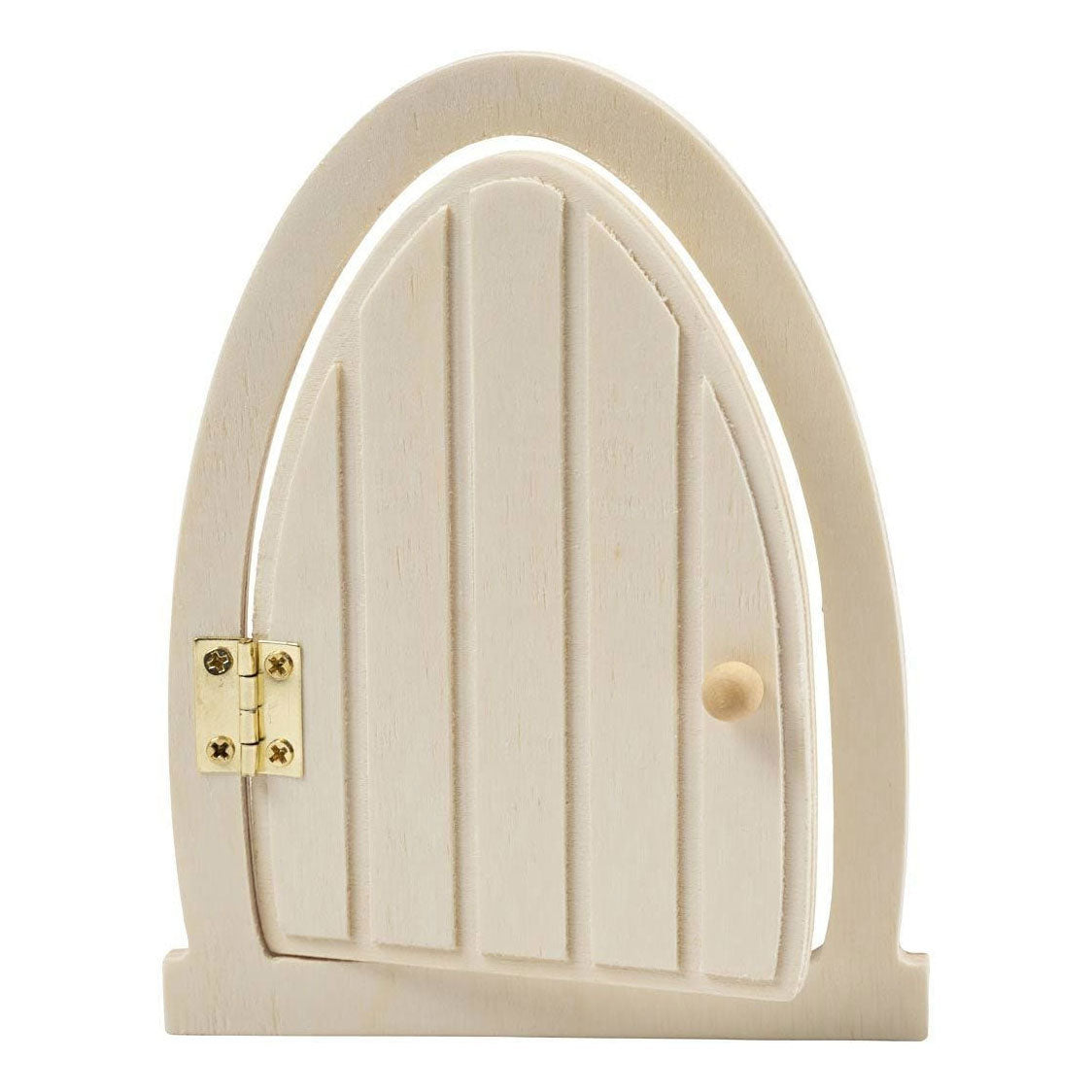 Creativ Company wooden miniature door with hinges, 13x10cm
