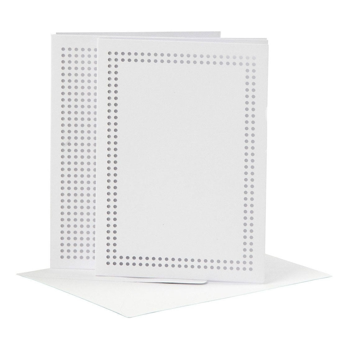Creativ company cards for embroidery, card size 10.5x15 cm, envelope size 11.5x16.5 cm, white, 6 sets in 1 box