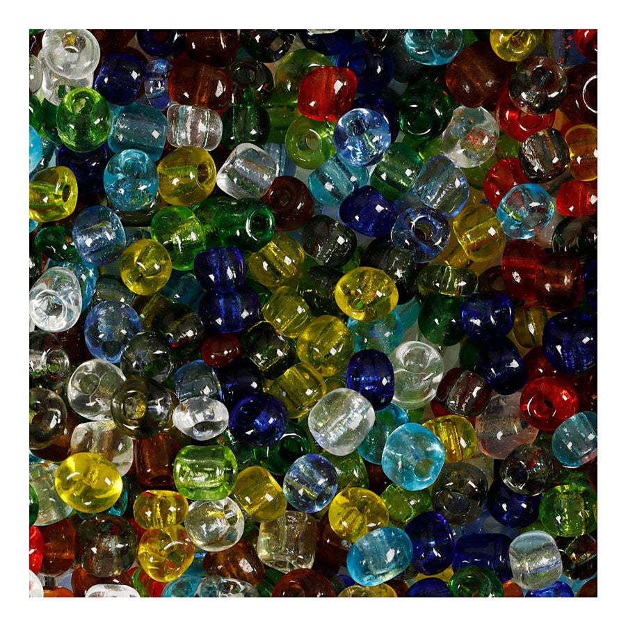 Creativ Company Rocailles Transparent Glass, 130 gramov