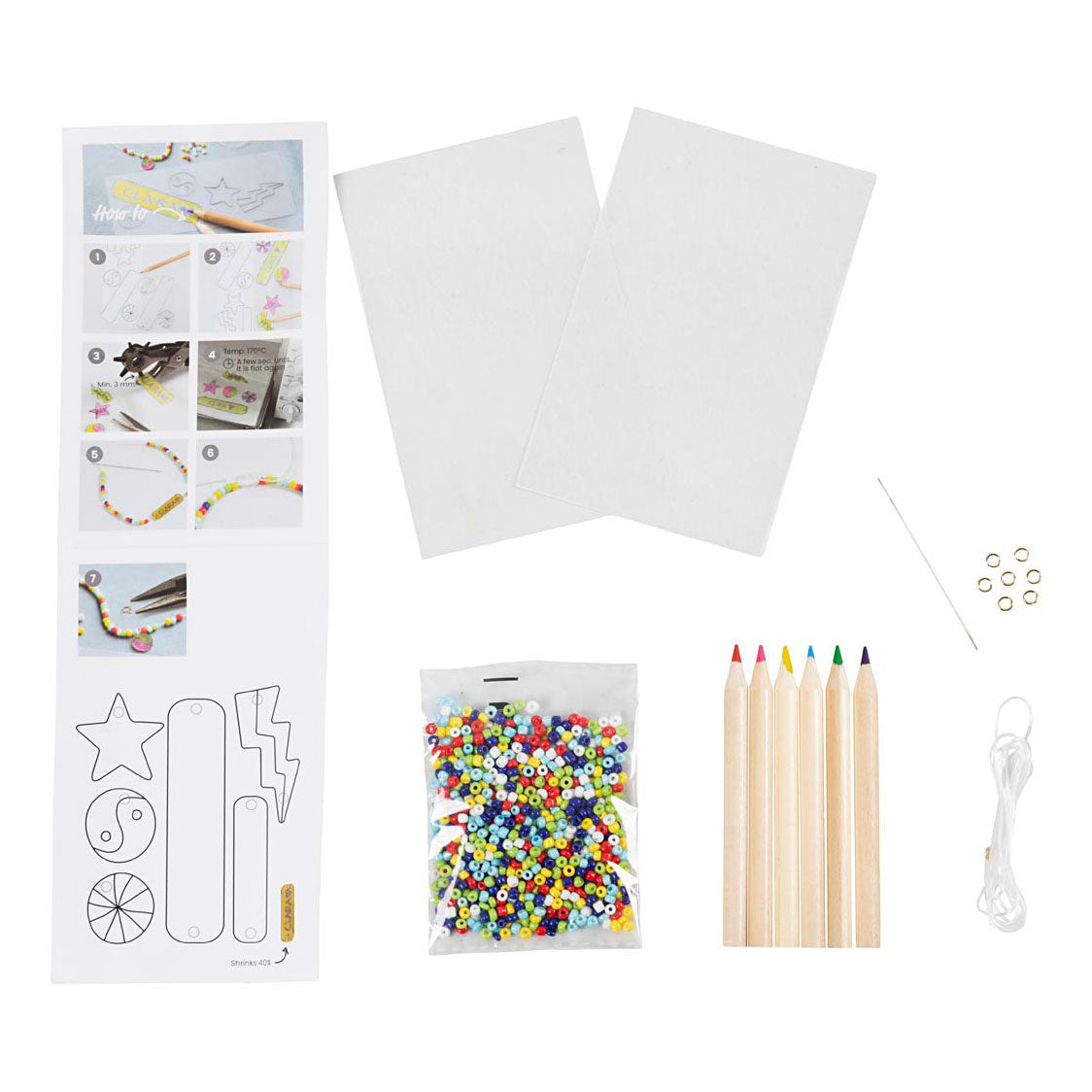 Creativ Company Mini Hobbyset smykker krympe film armbånd gul