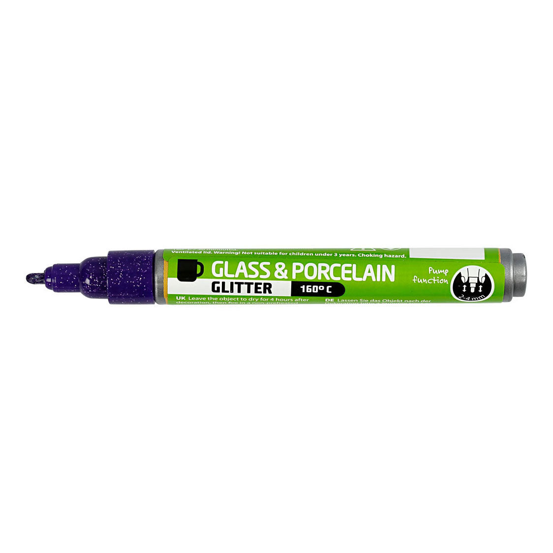 Creativ Company Glass and Porcel Staff Glitter Semi-Cover- Violet