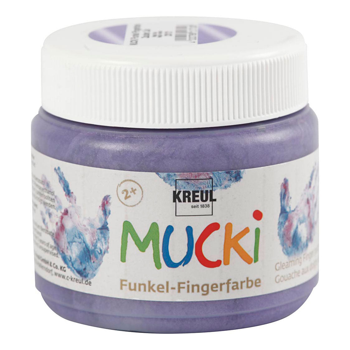 Creativ Company Mucky Finger Paint - Purple Metallic, 150ml