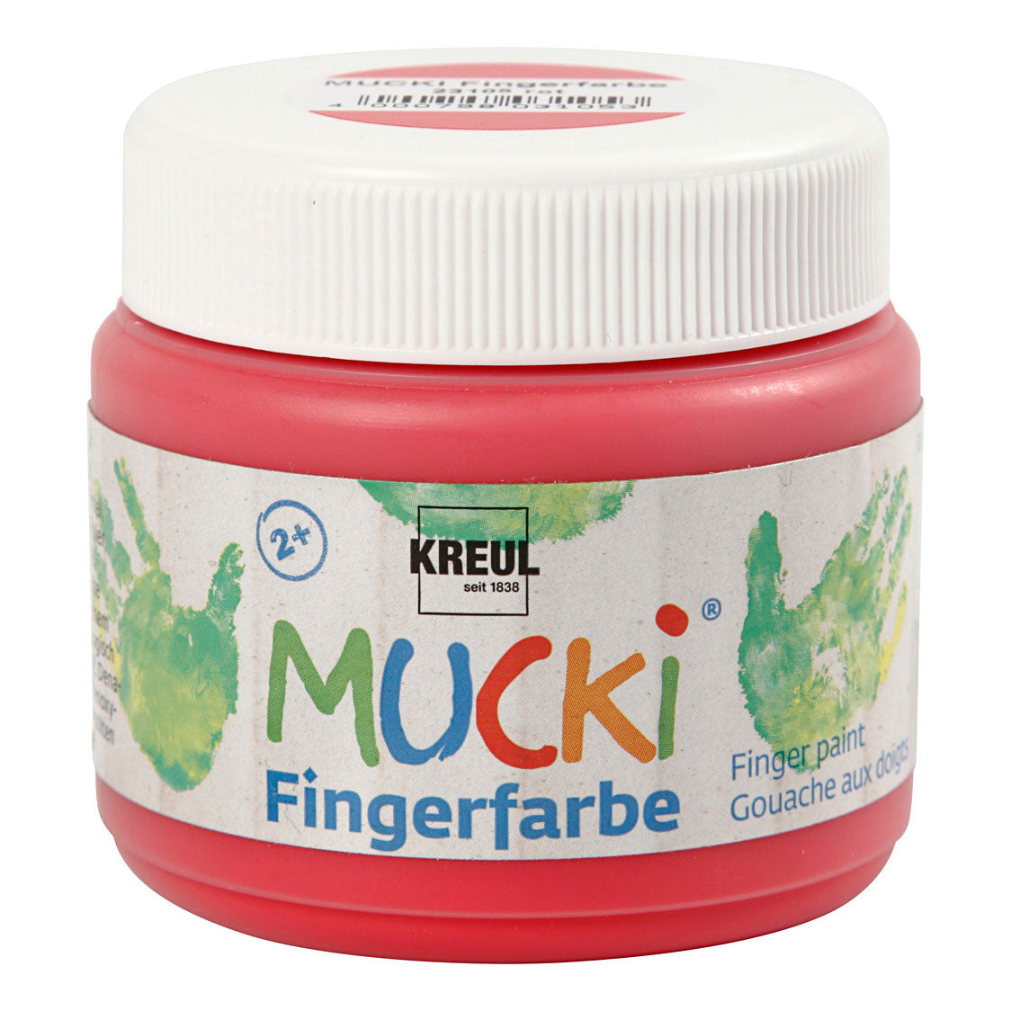 Creativ Company Mucki Finger Paint - červená, 150 ml,