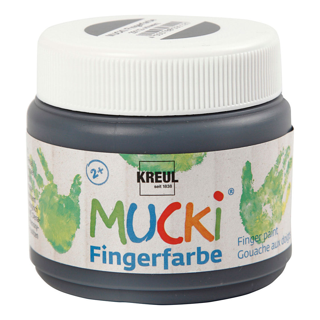 Creativ Company Mucki Finger Paint - Black, 150ml