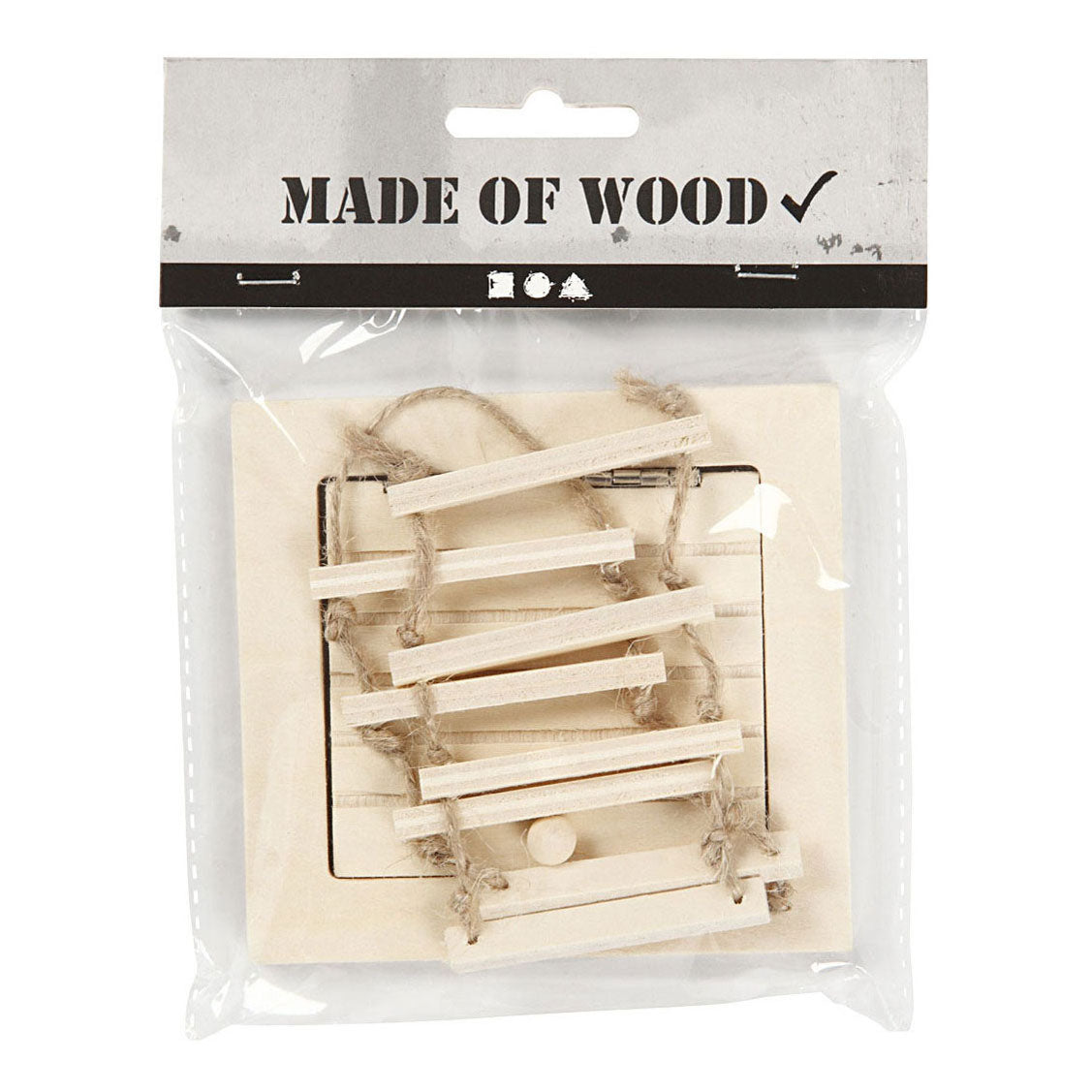 Creativ Company Mini wooden attic hatch and rope ladder