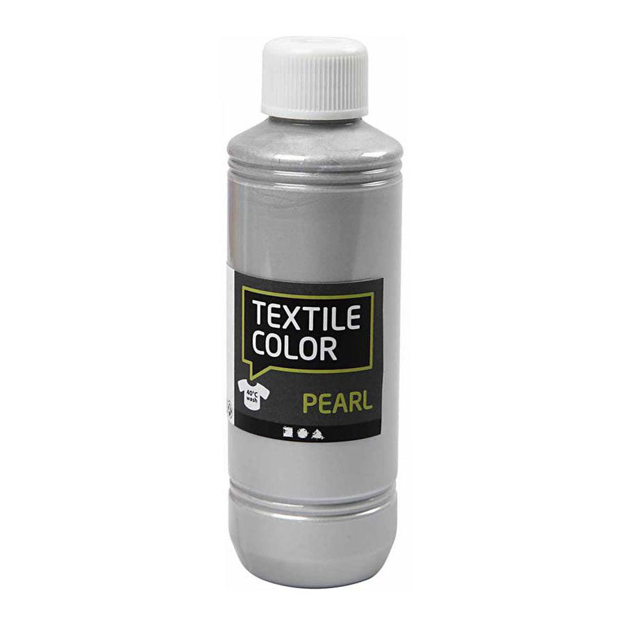 Creativ Company Textile Color -Cverting Textile Paint - Silver Pearl, 250 ml