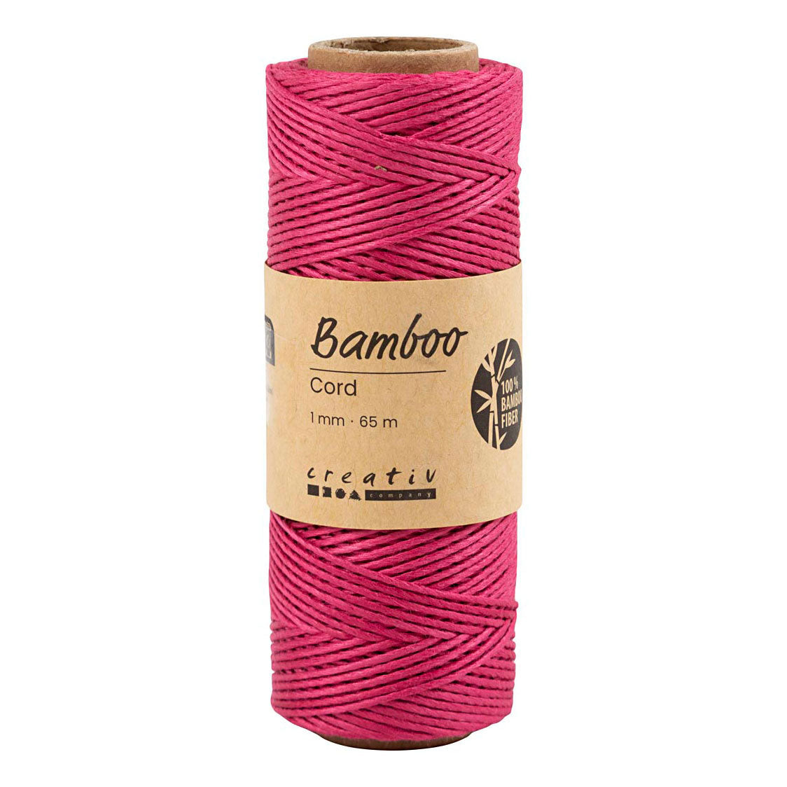 Creativ Company bamboo cord dark pink, 65m