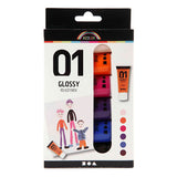 Creativ Company akrylmaling til børn blanke ekstra farver, 6x20ml