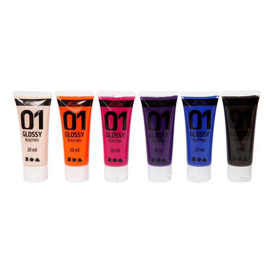 Creativ Company akrylmaling til børn blanke ekstra farver, 6x20ml
