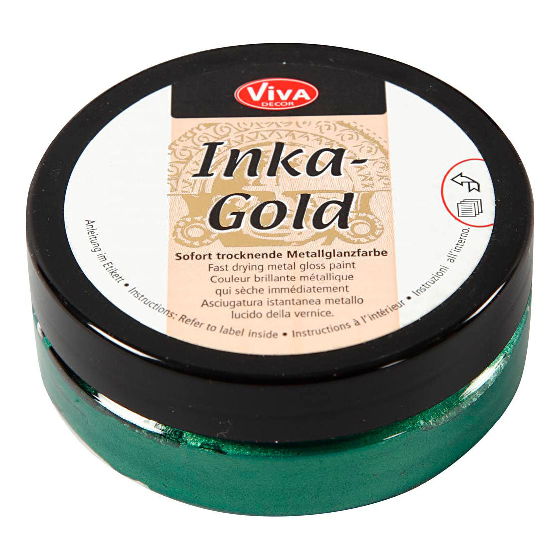 Creative Company Inka-Gold Gloss Wax - Emerald, 50ml