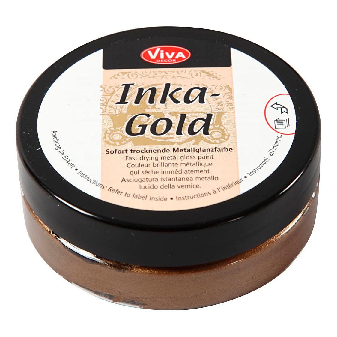 Creativ Company Inka-Gold gloss wax - brown gold, 50ml
