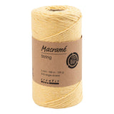 Corda macramé cuideachta Creativ, l: 198 m, d 2 mm, buí éadrom, 330 g 1 rolla