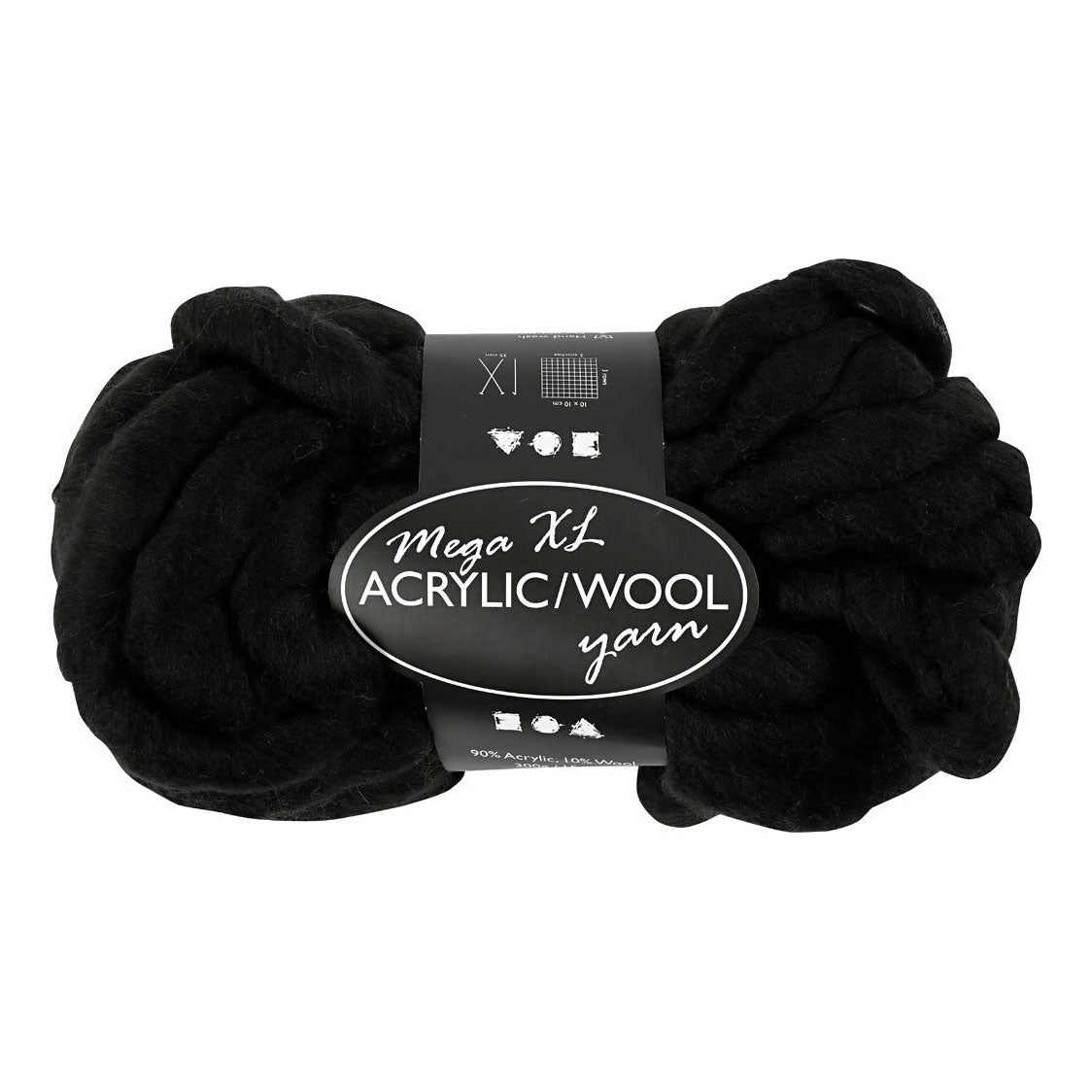 Creative Company XL Yarn from Acrilic Black, 15m