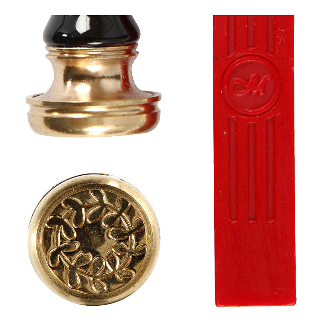 Creativ company stamp set, d 17 mm, red, 1 set