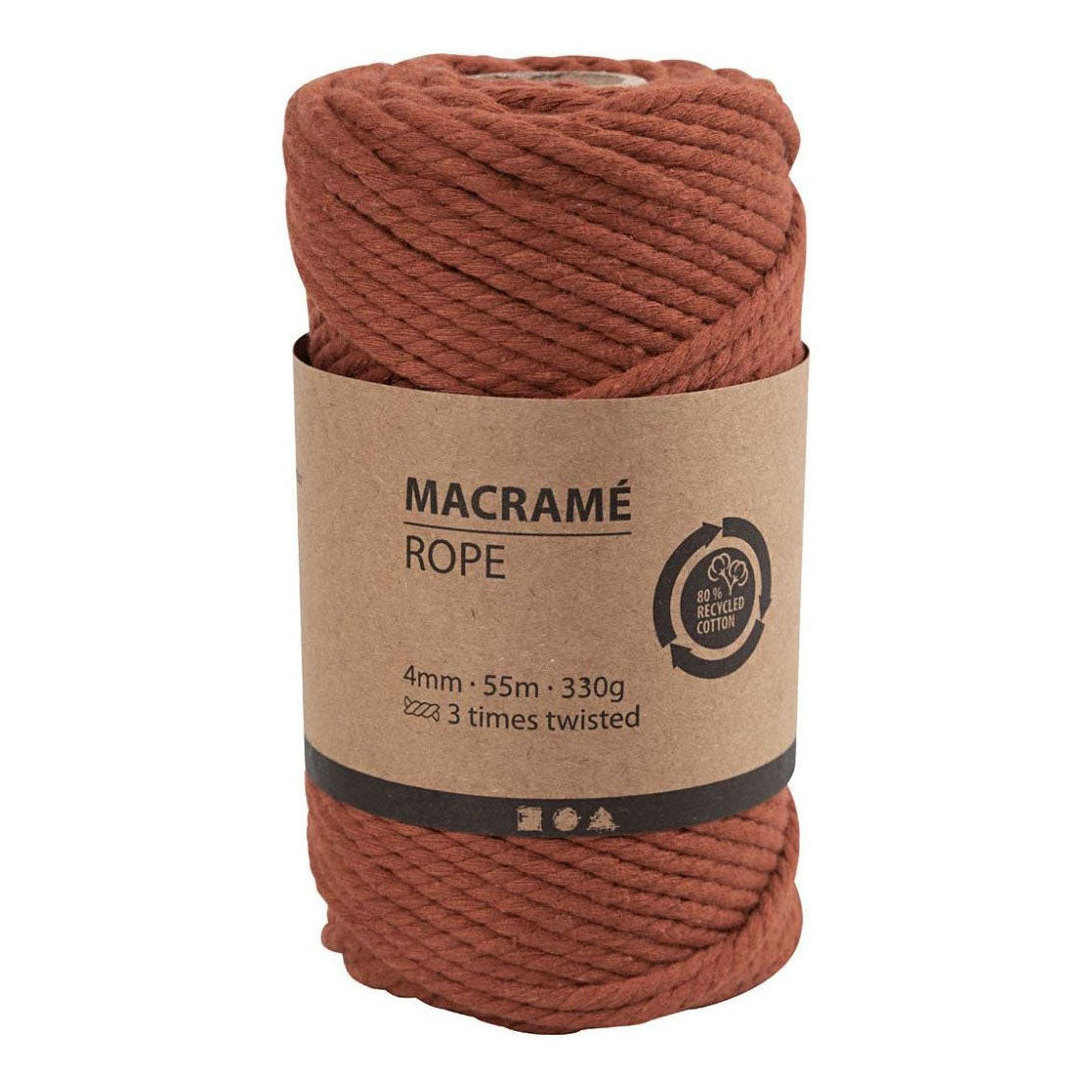 Creativ Company macrame cord variegated orange, 55m