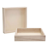 Creativ company wooden frame with edge 16,2x16,2x3cm, 10 pcs.