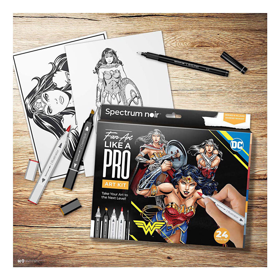 Creativ Company Hobbyseset Ilustrace Comic Book Heroes Wonder Woman Color Set